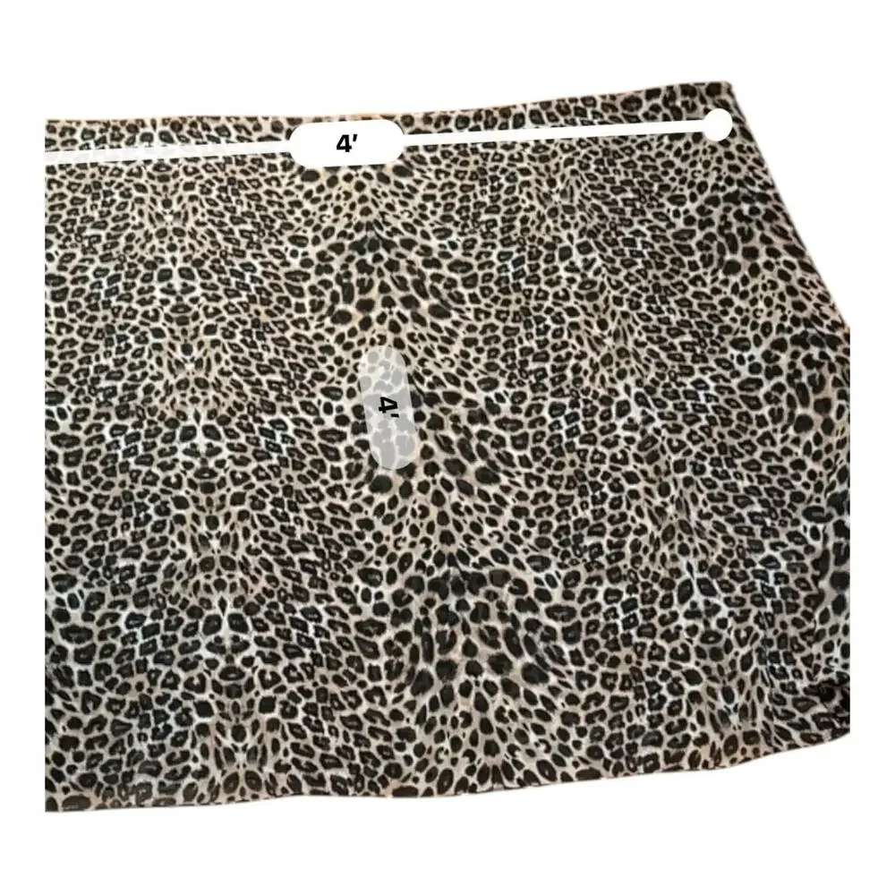 NWT Chico's Scarf Leopard Cheetah Animal Print Rayon Shawl Wrap 4’x8’ One Size